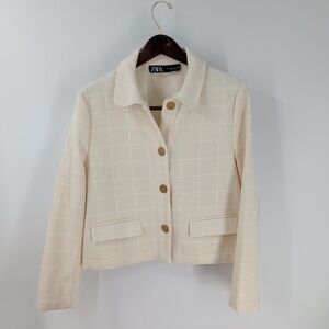 Zara Beige Women's Blazer Size XL